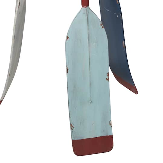 69" Oar Coastal Metal Coat Rack